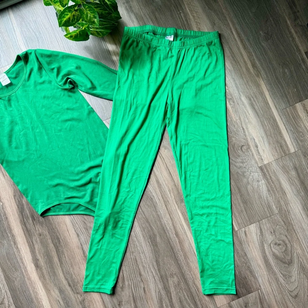 Spirit Green Costume Base Set‎ | Long Sleeve Bodysuit & Matching Leggings Size M - Picture 8 of 11